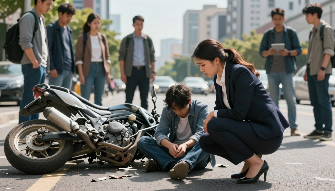 auxílio acidente moto